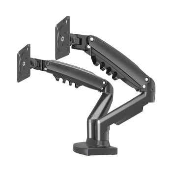 Skill Tech F160 Fit Screen Size of 17″ to 27″ With Weight Upto 9Kg ual Monitor Mechanical Gas Spring Monitor Arm