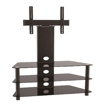 Skill Tech SH 224FS Fit Screen Size of 23″ to 50″ With Weight Upto 40Kg 3-Tier Trapezoid Glass With Swivel TV Mount Bracket