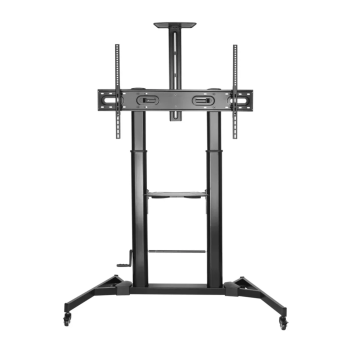 Skill Tech SH 777FS CR Fit Screen Size of 60″ to 100″ With Weight Upto 100Kg Telescopic Height-Adjustable TV Stand With Crank Handle