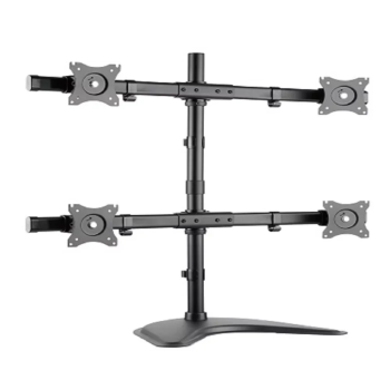 Skill Tech SH T048 Fit Screen Size of 13″ to 27″ With Weight Upto 8Kg Quad Monitors Premium Articulating Aluminium Monitor Mount Stand