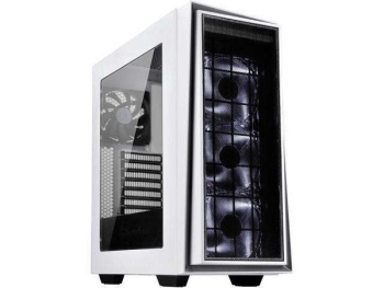 SilverStone SST-RL06WS-PRO Primera Series Computer Case (White with Silver Trim, LED Fans, Acrylic Window)