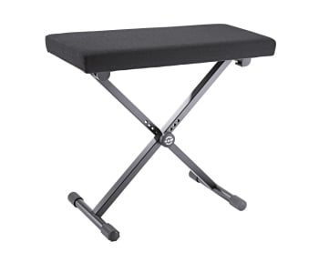 K&M 14076 Keyboard Bench with High Quality Fabric Seat