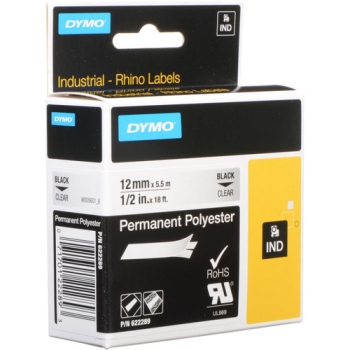 Dymo Clear Permanent Poly Labels (1/2")