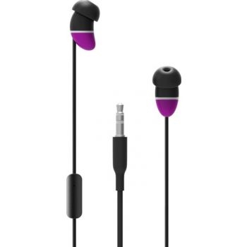 Allocacoc 10815PP/EBBSAX Earbeans Bass AUX with Microphone (Purple)