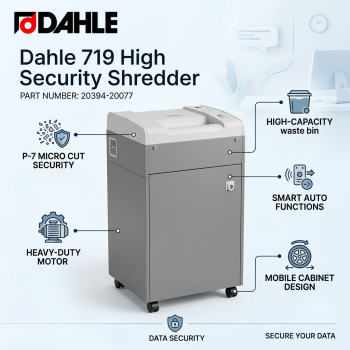 Dahle 719 1x4.7mm P-7 High Security Cross Cut Shredder