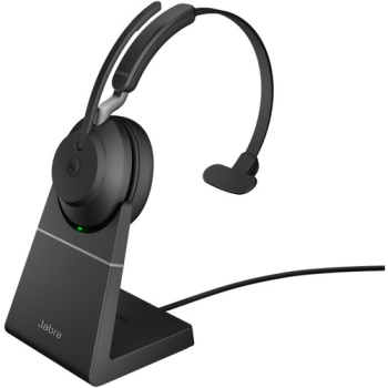 Jabra Evolve2 65 Link380c MS Mono Wireless On-Ear Headset With Stand 
