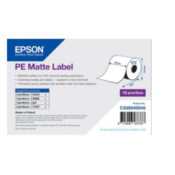 Epson PE Matte Label - Continuous Roll: 76mm x 29m