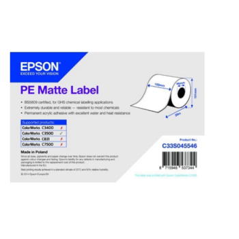 Epson PE Matte Label - Continuous Roll: 102mm x 29m