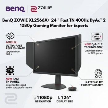 BenQ ZOWIE XL2566X+ 24 " Fast TN 400Hz DyAc™ 2 1080p Gaming Monitor for Esports