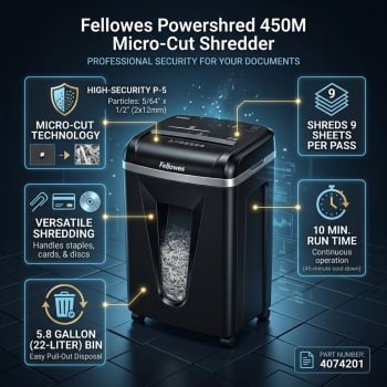 Fellowes Powershred 450M Micro-Cut Shredder