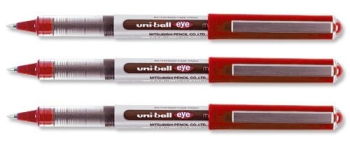 Uniball Ub157 Fine Roller Pen 0.7mm Red - Set of 10