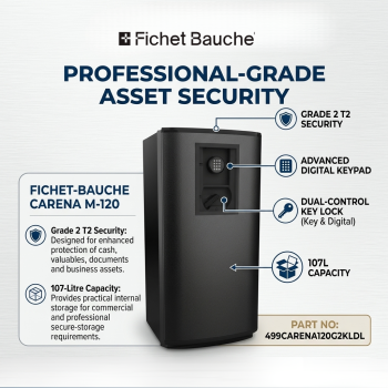 Fichet-Bauche Carena M-120 Grade 2 Safe – 107L High-Security Safe  Key & Digital Lock