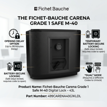 Fichet-Bauche Carena Grade 1 Safe M-40  Key &  Digital Lock – 43L