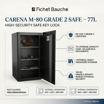 Fichet-Bauche Carena M-80 Grade 2 Safe – 77L High-Security Safe Key Lock