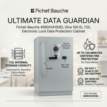 Fichet-Bauche 499DIVA100EL Diva 100 EL 112L Electronic Lock Data Protection Cabinet