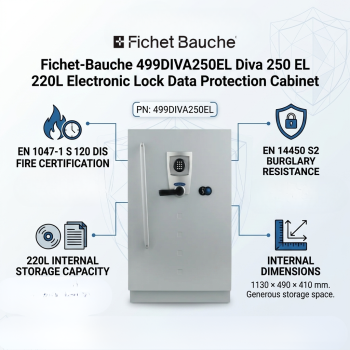 Fichet-Bauche 499DIVA250EL Diva 250 EL 220L Electronic Lock Data Protection Cabinet