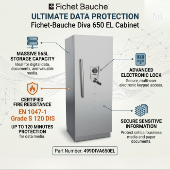 Fichet-Bauche 499DIVA650EL Diva 650 EL 565L Electronic Lock Data Protection Cabinet