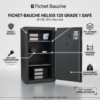 Fichet-Bauche Helios 120 Grade 1 Safe with Key Lock – M-120, 107L