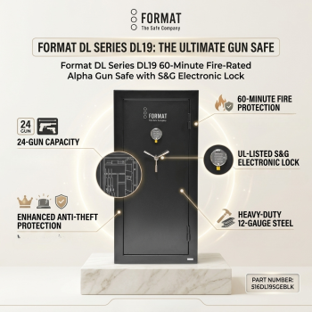 Format DL Series DL19 60-Minute Fire-Rated Alpha Gun Safe with S&G Electronic Lock