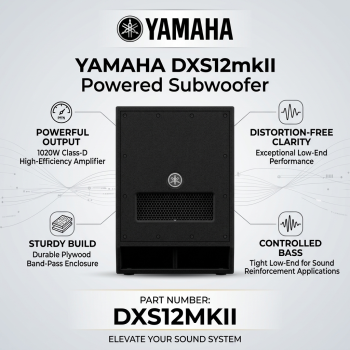 Yamaha DXS12mkII Powered Subwoofer Black