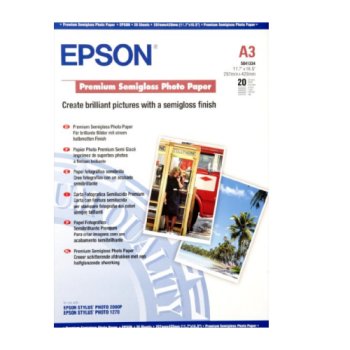 Epson Premium Semigloss Photo Paper, DIN A3, 251g/m², 20 Sheets