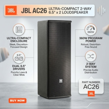 JBL AC26 Ultra-Compact 2-Way 6.5" x 2 Loudspeaker (Each)