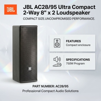 JBL AC28/95 Ultra Compact 2-Way 8" x 2 Loudspeaker (Each)