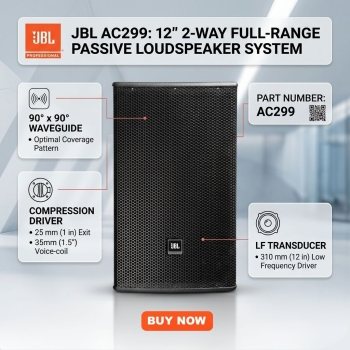JBL AC299 12" 2-Way Full-Range Passive Loudspeaker System (Each)