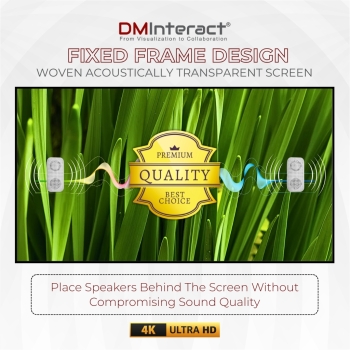DMInteract 120" 2.35:1 Ratio Transparent 4K Fixed Frame Projector Screen