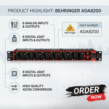 Behringer ADA8200 Audiophile 8 In/8 Out ADAT Audio Interface