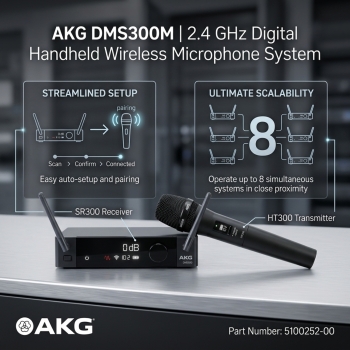 AKG DMS300M 2.4 GHz Digital Handheld Wireless Microphone System