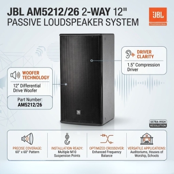 JBL AM5212/26 2-Way 12" Passive Loudspeaker System (Each)