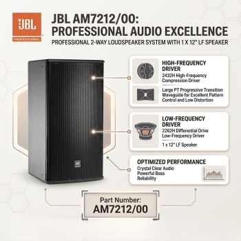 JBL AM7212/00 2-Way Loudspeaker System with 1 x 12 " LF Speaker (Each)