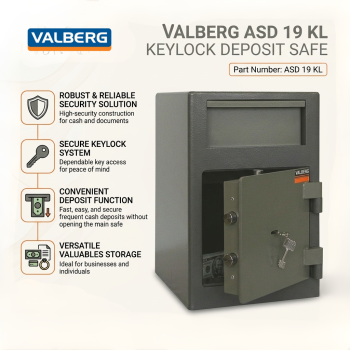 Valberg ASD 19 KL Keylock Deposit Safe
