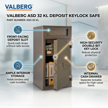 Valberg ASD 32 KL Deposit Keylock Safe