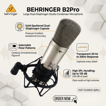 Behringer B2Pro Large Dual-Diaphragm Studio Condenser Microphone