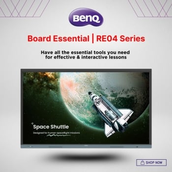 BenQ RE8604 86" 4K UHD IPS LED 450nits 10-bit 1200:1 Android 13.0 8GB RAM 32/64GB Storage Education Essential Interactive Flat Panel