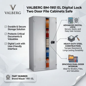 Valberg BM-1951 EL Digital Lock Two Door File Cabinets Safe 