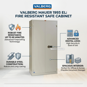 Valberg Brand Mauer 1993 EL Fire Resistant Safe Cabinet Digital Lock