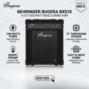 Behringer Bugera BXD15 1x15 1000 Watt Bass Combo Amp