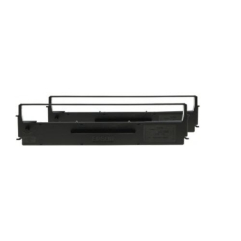 Epson SIDM Black Ribbon Cartridge for LX-350/300+/300+II, Dualpack