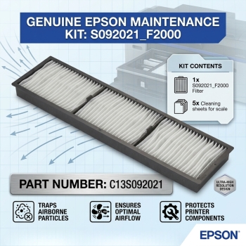 Epson Air Filter S092021_F2000 (Air Filter x1pc, Cleaning sheet for scale x 5 sheets)