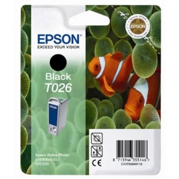 Epson T026 Black Ink Cartridge - Retail Pack (untagged)