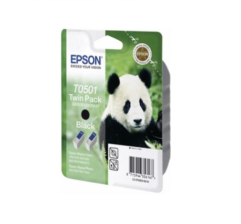 Epson T050 Black Ink Cartridge (Twin Pack) - Retail Pack (untagged)