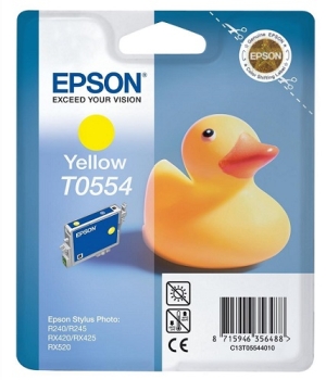 Epson T0554 Yellow Cartridge - Retail Pack (untagged)