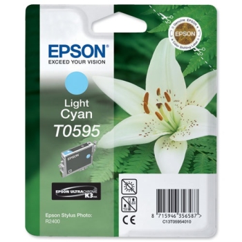 Epson Singlepack Light Cyan T0595 Ultra Chrome K3