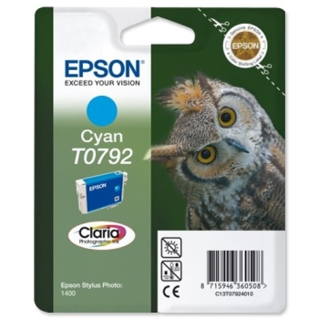 Epson Singlepack Cyan T0792 Claria Photographic Ink