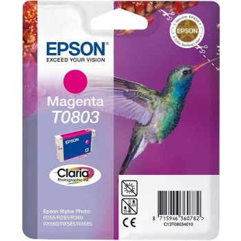 Epson Singlepack Magenta T0803 Claria Photographic Ink 