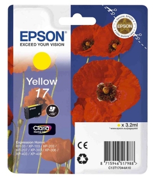 Epson Singlepack Yellow 17 Claria Home Ink