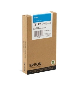 Epson T6122 220 ml Cyan Ink Cartridge- Singlepack